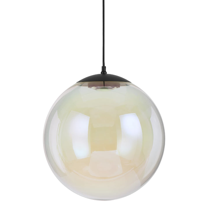 Telbix Aurora Dimmable LED Round Rainbow Glass Pendant | Large