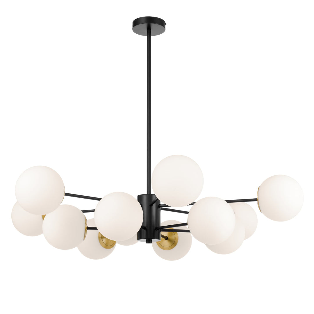 Telbix Marsten Black Glass Pendant (E27) | 12 Light