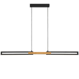 Telbix Thorin 1200mm LED Pendant | Black and Oak