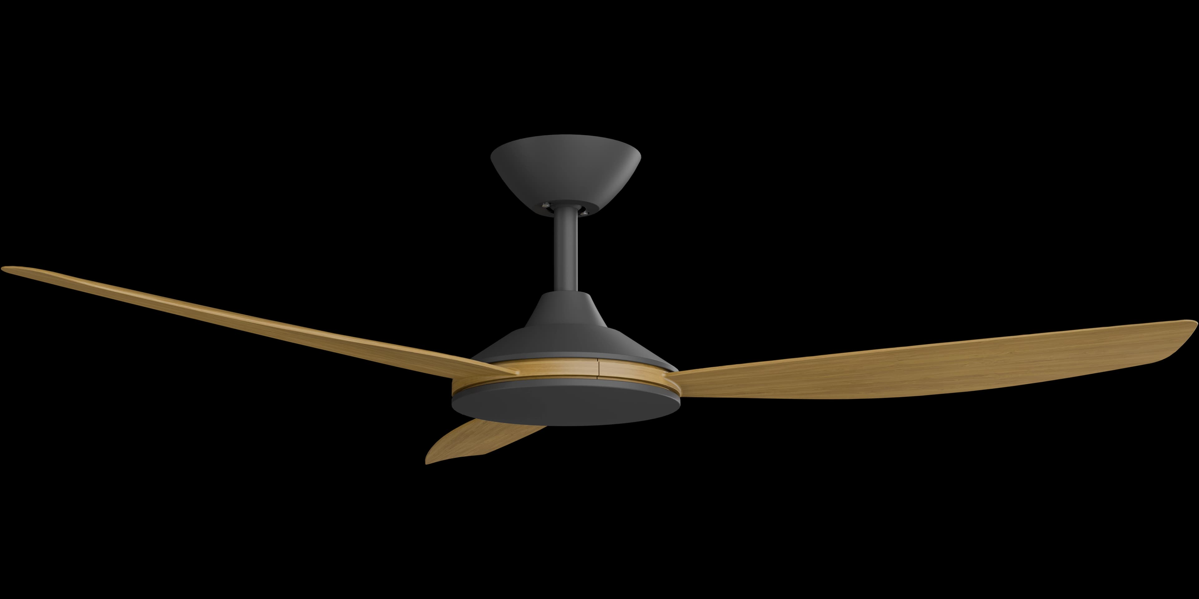 Calibo Condor 52" DC Smart Ceiling Fan with Remote Control | Black and Teak