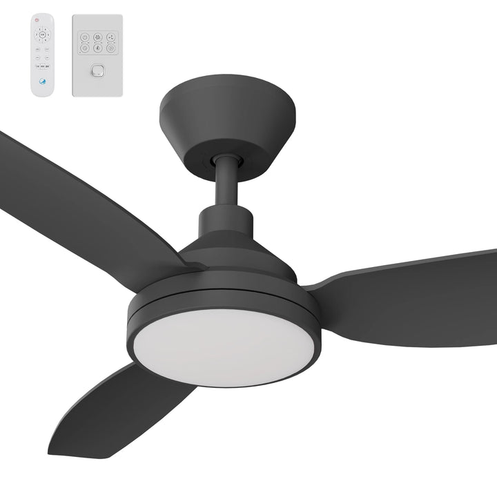 Calibo Sora 48" DC Ceiling Fan with LED Light, Wall Control and Remote | Black