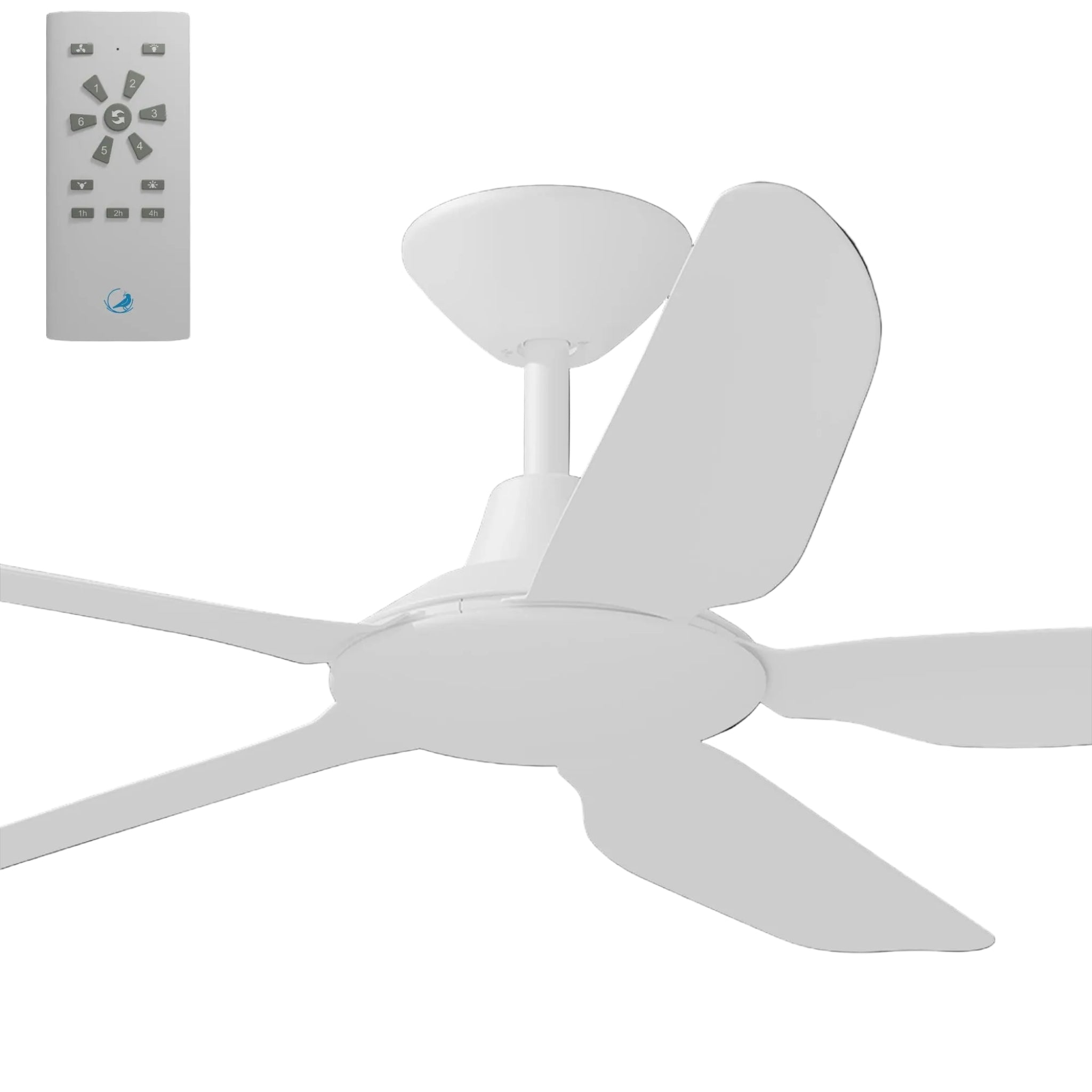 Calibo Storm 52" (1320mm) 5 Blade Indoor/Outdoor DC Ceiling Fan and Remote | White - Dubbo Lighting Centre