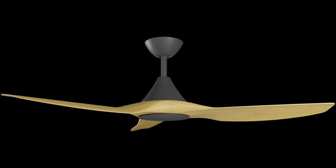 Calibo Smart CloudFan 52" (1300mm) ABS Energy Efficient DC Ceiling Fan and Remote | Black & Bamboo