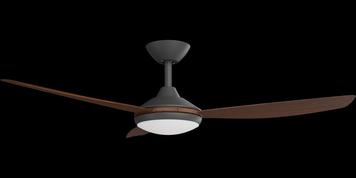 Calibo Condor 52" DC Smart Ceiling Fan with LED Light and Remote Control | Black and Koa