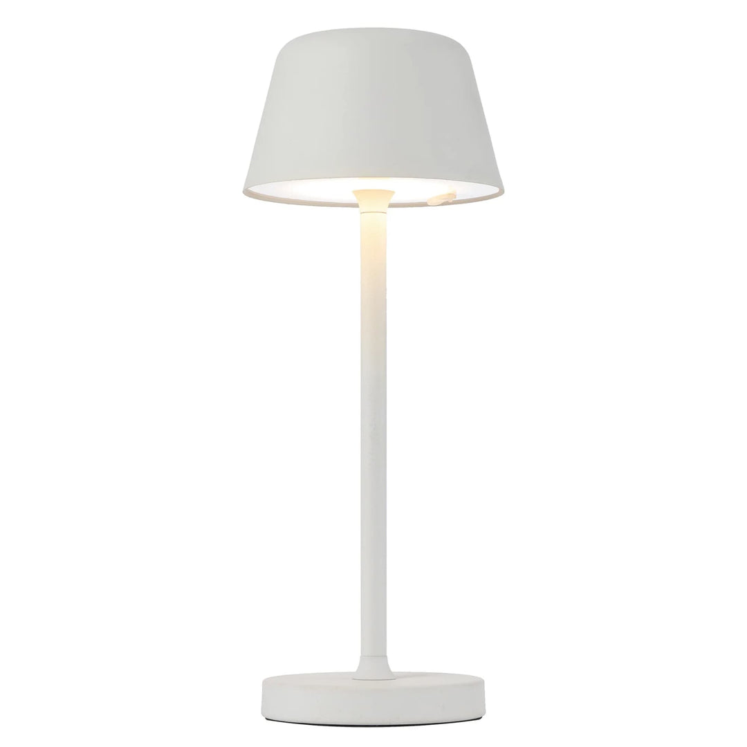 Telbix Briana Rechargeable LED Table Lamp | White