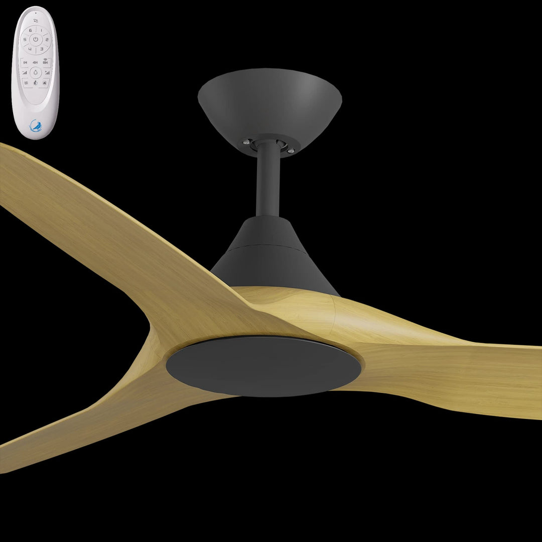 Calibo Smart CloudFan 48" (1220mm) ABS Energy Efficient DC Ceiling Fan and Remote | Black & Bamboo