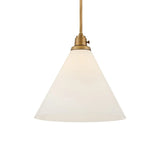 Hinkley Arti Medium Pendant Light with Cased Opal Glass | Heritage Brass