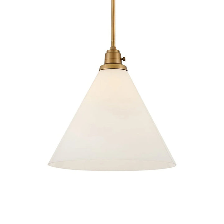 Hinkley Arti Medium Pendant Light with Cased Opal Glass | Heritage Brass
