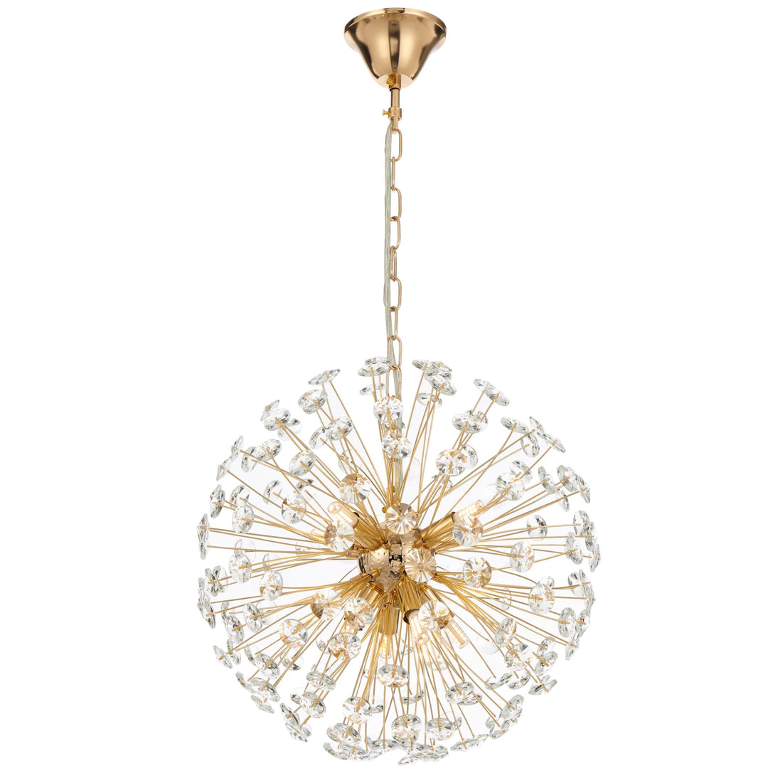 Telbix Lerida 8 Light Pendant | Gold