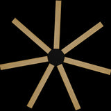 Calibo Alula 80" (2032mm) 7 Blade Indoor/Outdoor DC Ceiling Fan & Remote | Black & Bamboo