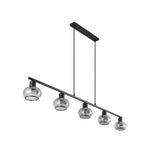 Telbix Marbell 5 Light Bar Pendant | Black