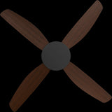 Calibo Vanga 48" DC Smart Ceiling Fan with Remote Control | Black and Koa