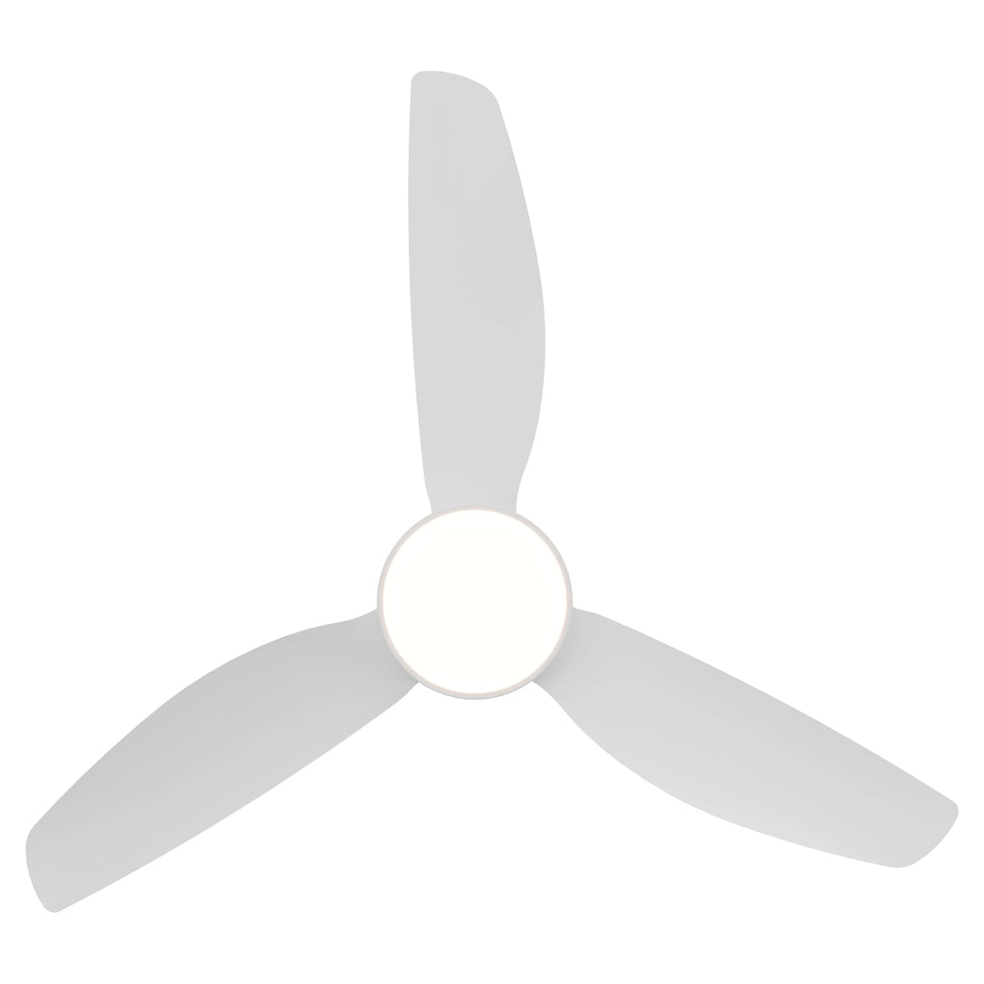 Calibo Sora 48" DC Ceiling Fan with LED Light, Wall Control and Remote | White