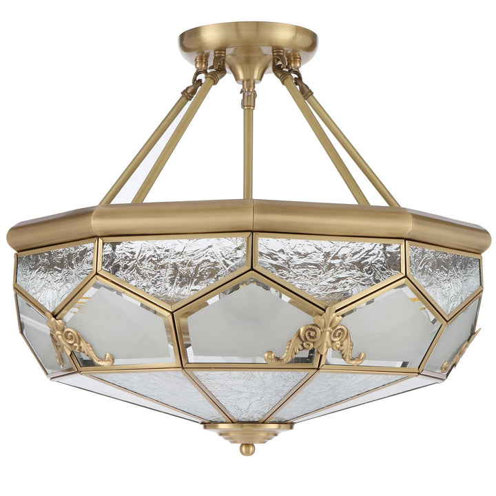 Telbix Valmont 6 Light Pendant Light | Brass