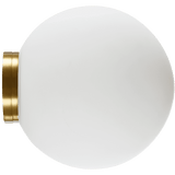 Calibo Crest Opal Glass 120mm Orb Wall Light | Brass
