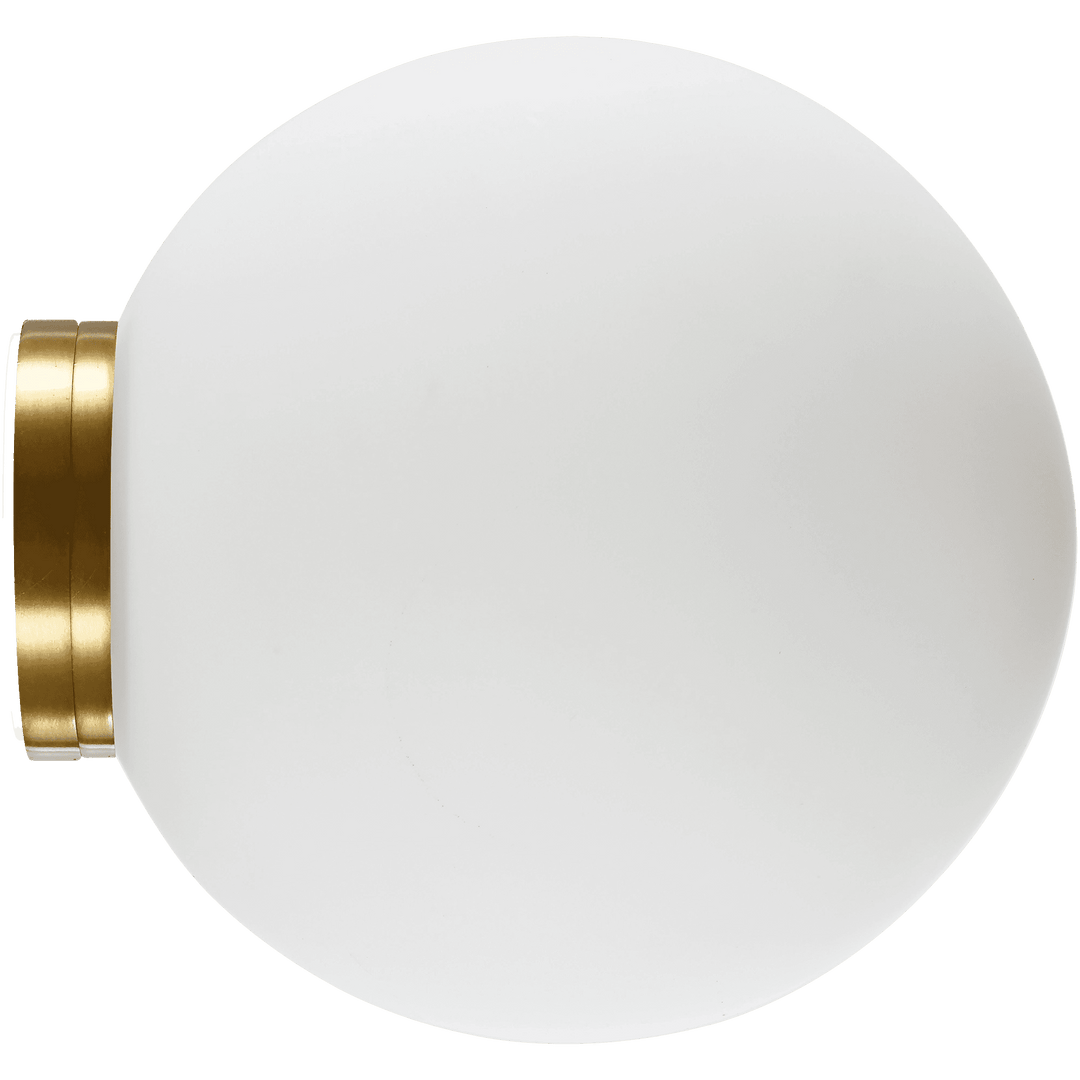 Calibo Crest Opal Glass 120mm Orb Wall Light | Brass