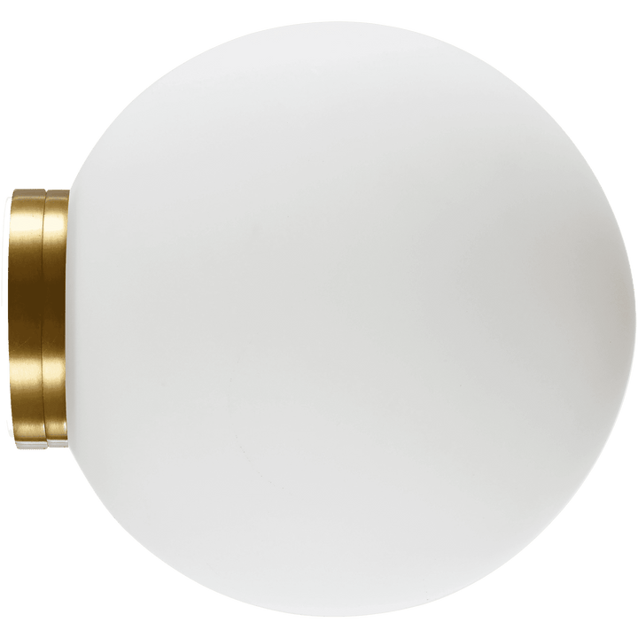 Calibo Crest Opal Glass 120mm Orb Wall Light | Brass