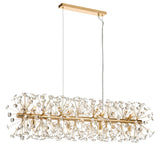 Telbix Lerida 12 Light Rectangular Pendant | Gold