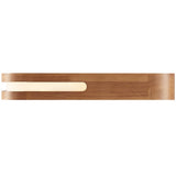 Telbix Lyric Tricolour LED Square Oyster Light with Wood Accent | Large