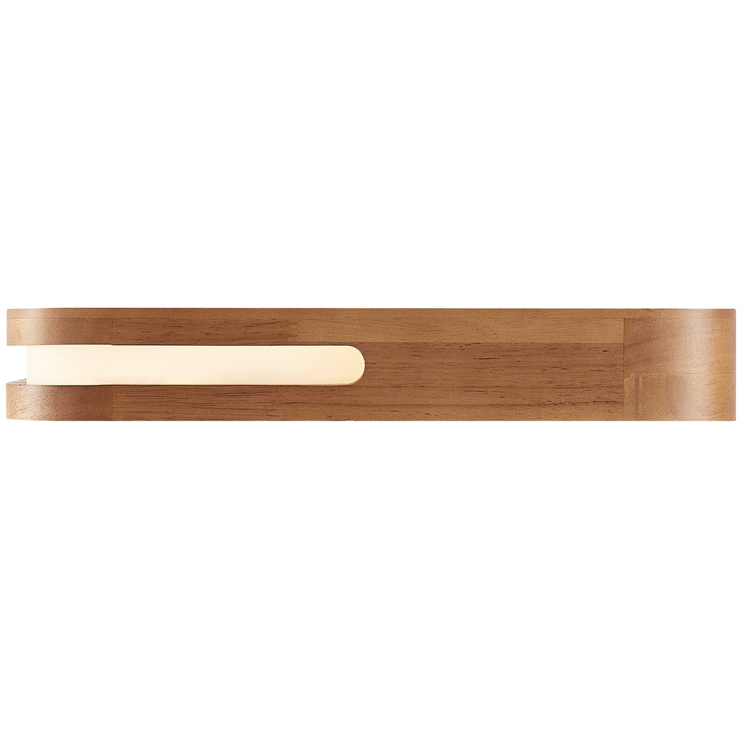 Telbix Lyric Tricolour LED Square Oyster Light with Wood Accent | Large
