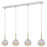 Telbix Oneta 4 Light Bar Pendant | White