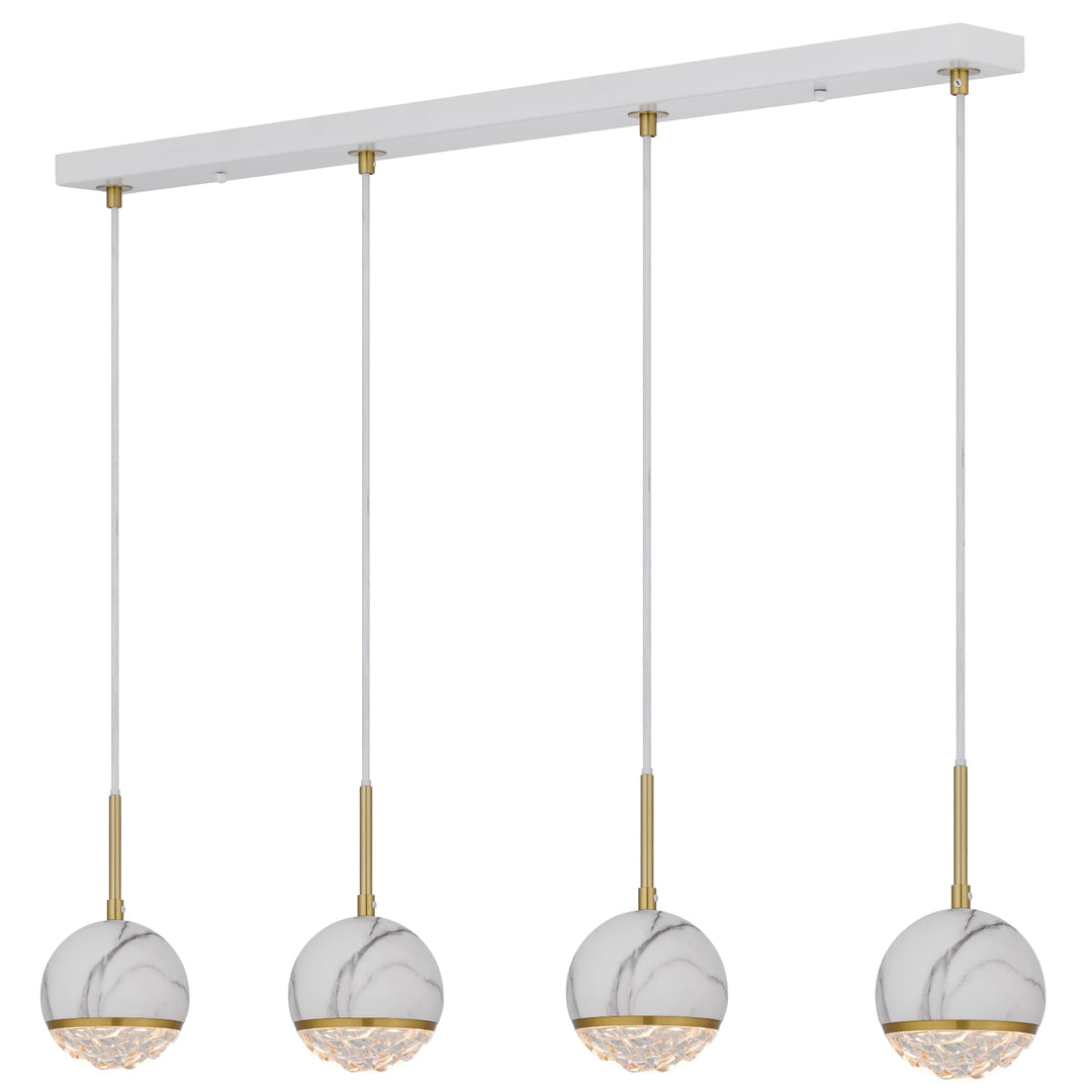 Telbix Oneta 4 Light Bar Pendant | White