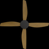 Calibo Vanga 56" DC Smart Ceiling Fan with Remote Control | Black and Teak