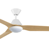 Fanco Smart Infinity-iD 64" (1620mm) DC Ceiling Fan With 18W Dimmable CCT LED Light & Remote | White & Beechwood