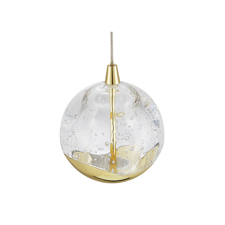 Telbix Segovia 1 Light LED Pendant | Gold