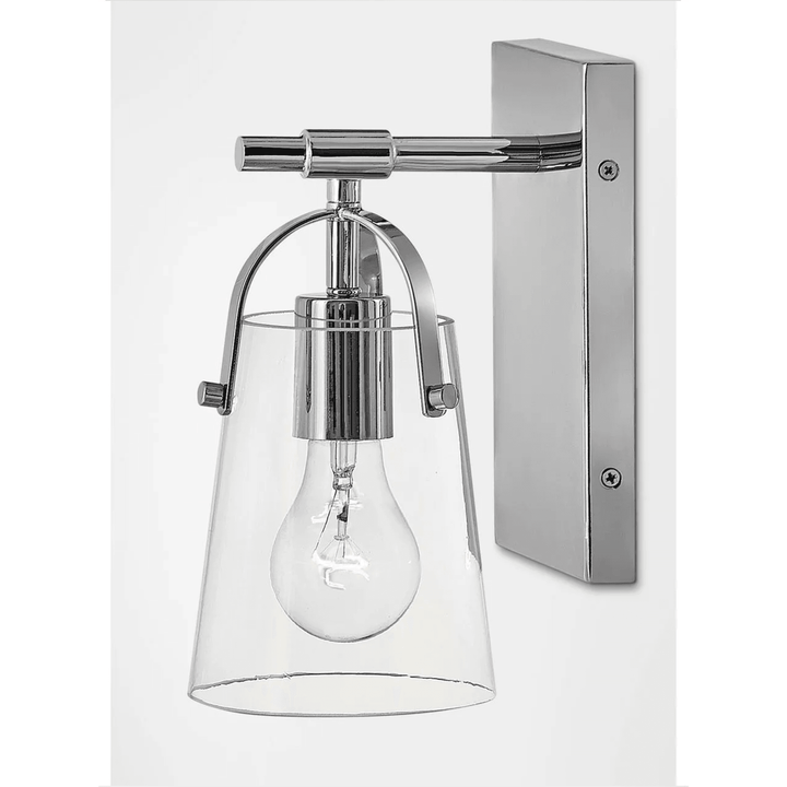 Hinkley Foster Modern Glass Wall Light (E27) | Chrome