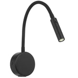 Telbix Solio Modern Minimalist Adjustable Tubular LED Wall Light | Black