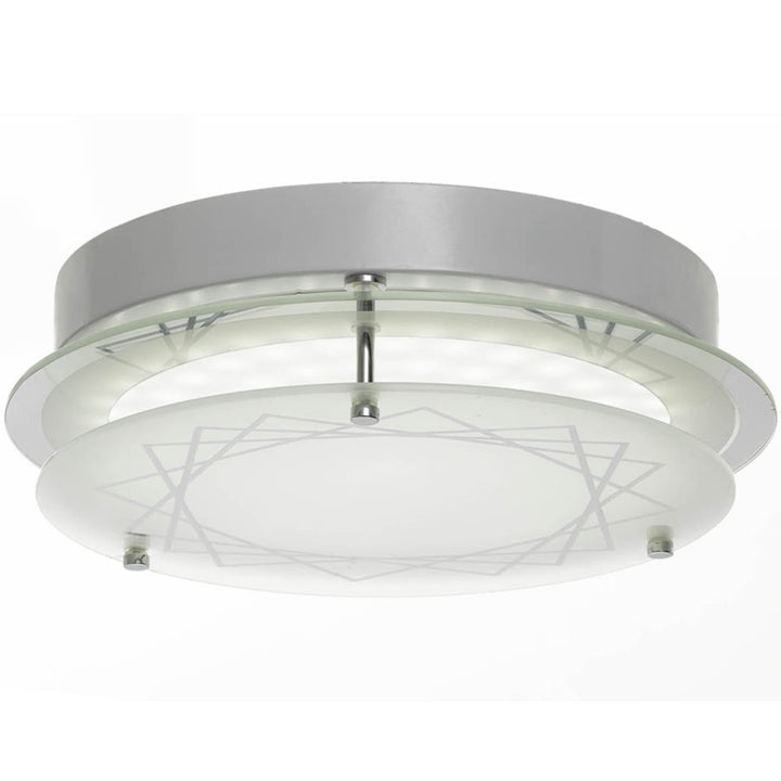Telbix Fosco LED Oyster Light | Chrome and Frost