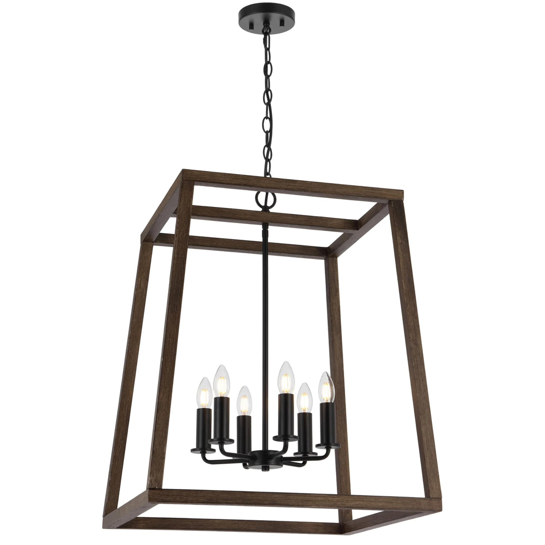 Telbix Black Dalton Pendant Light | 6 Light