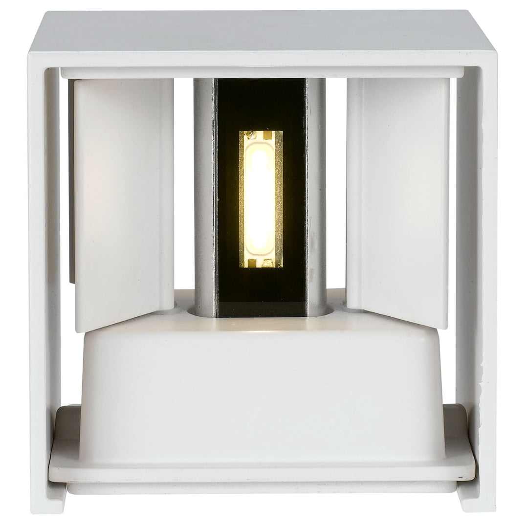 Telbix Flip Exterior CCT LED Wall Light | White