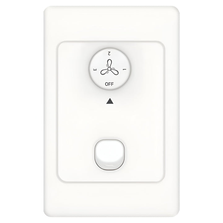 Fanco Breeze 48" AC Ceiling Fan with LED Light and Wall Control | White and Beechwood