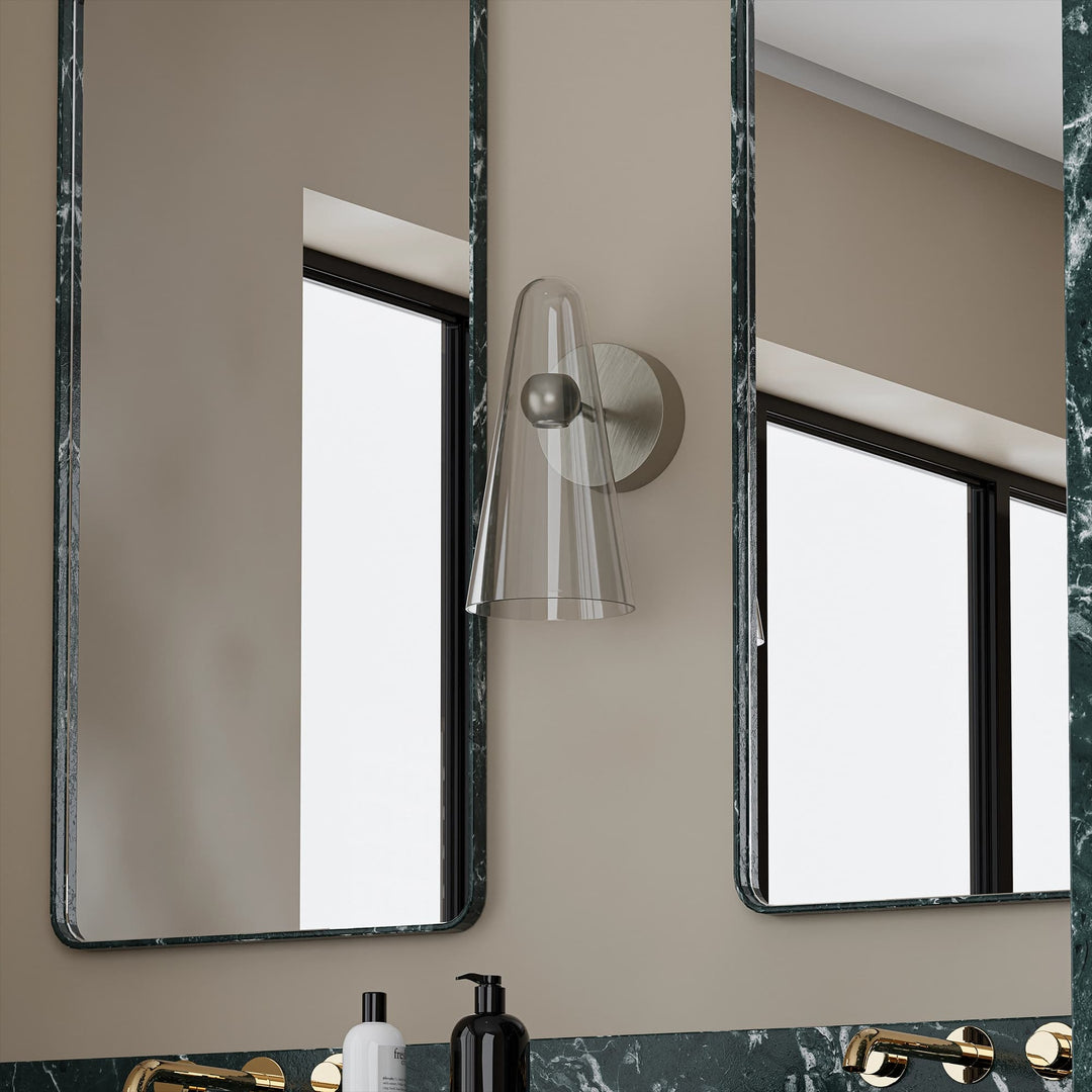Calibo Skua Artisan Glass Tricolour LED Wall Light | Brushed Nickel