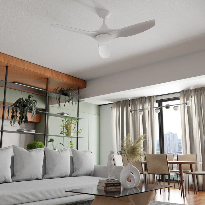 Calibo Smart CloudFan 60" (1520mm) ABS DC Ceiling Fan with 20W CCT LED Light and Remote | White
