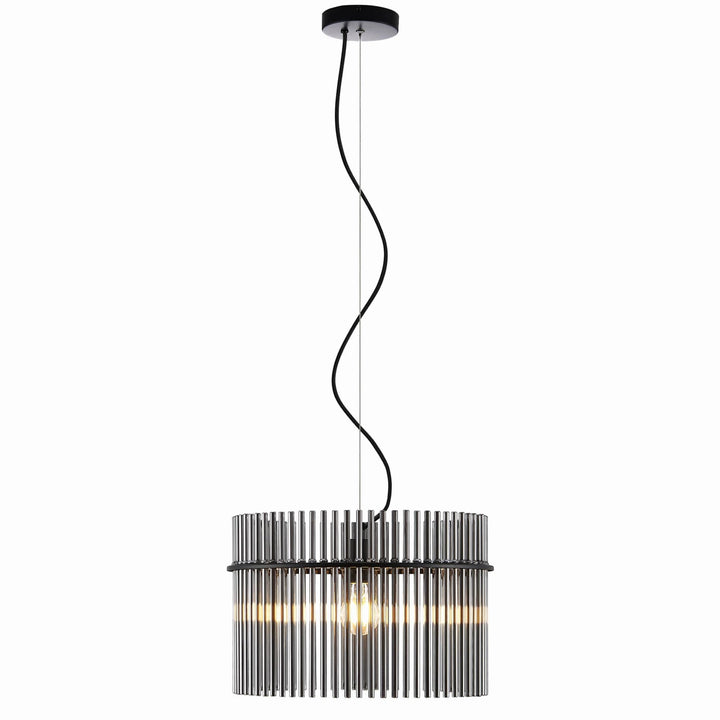 Telbix Quilo 1 Light Pendant | Matte Black