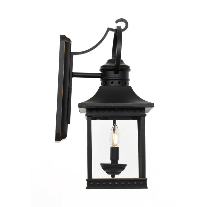 Telbix Fergus 2 Light Exterior Wall Light IP44 (E14) | Black