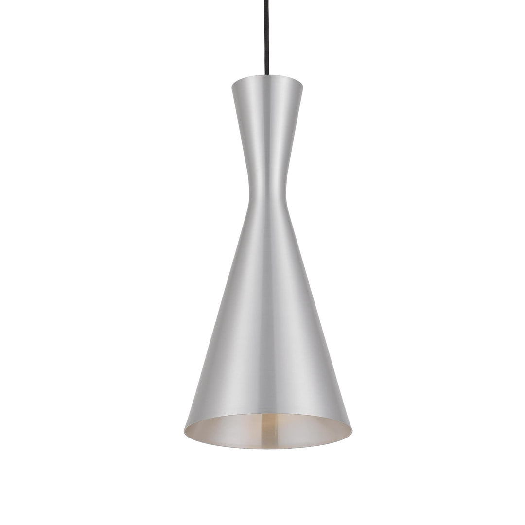Telbix Flero Brushed Aluminium Pendant Light (E27) | Small
