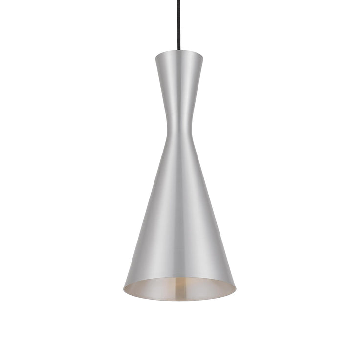Telbix Flero Brushed Aluminium Pendant Light (E27) | Small