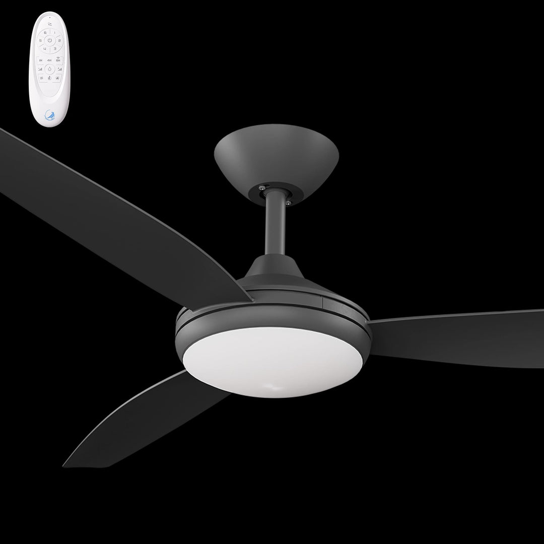 Calibo Condor 56" DC Smart Ceiling Fan with LED Light and Remote Control | Black