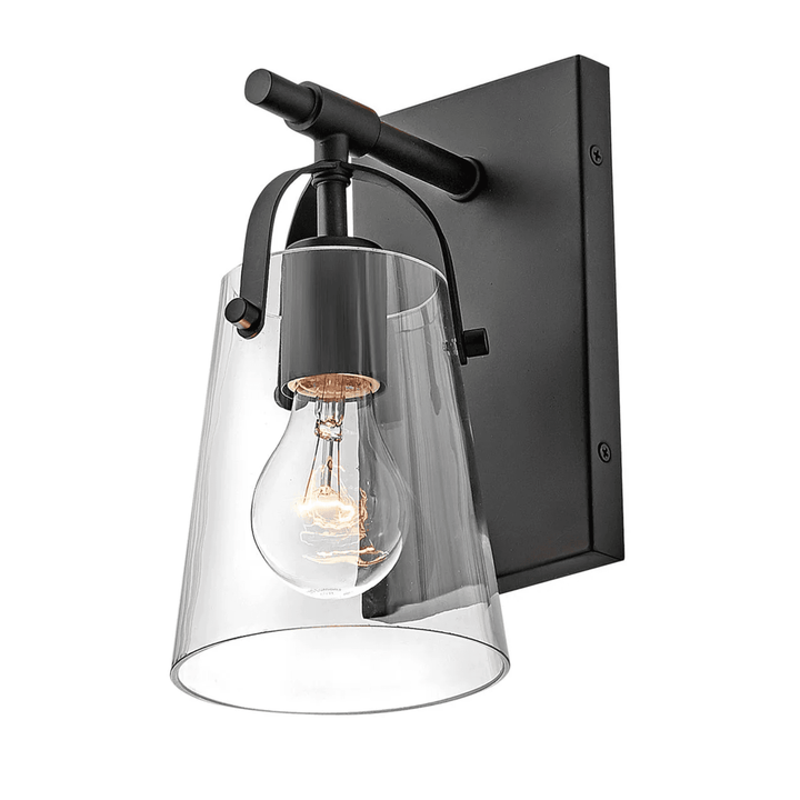 Hinkley Foster Modern Glass Wall Light (E27) | Black