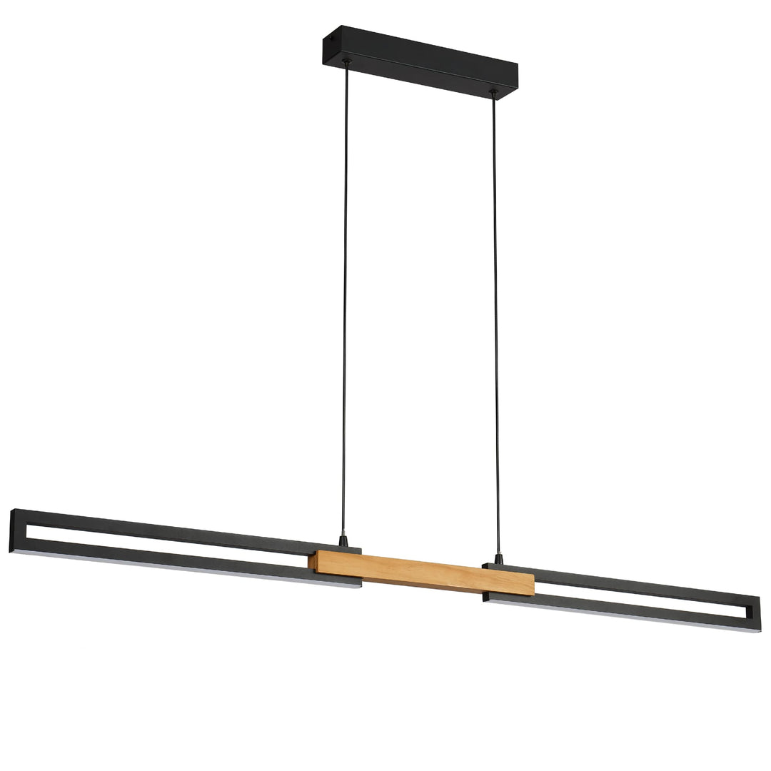 Telbix Thorin 1200mm LED Pendant | Black and Oak