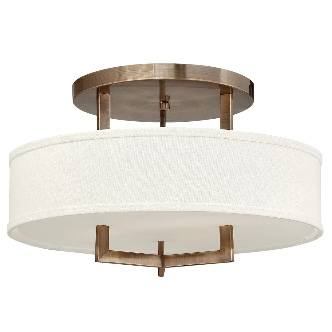 Hinkley Hampton Medium Semi-Flush Mount | Brushed Bronze