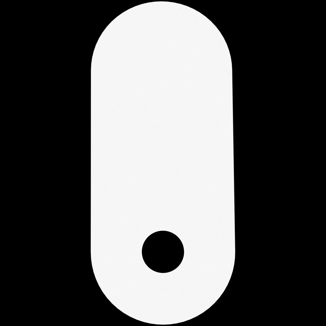 Calibo Crest 320mm Oval Back Plate Only | White