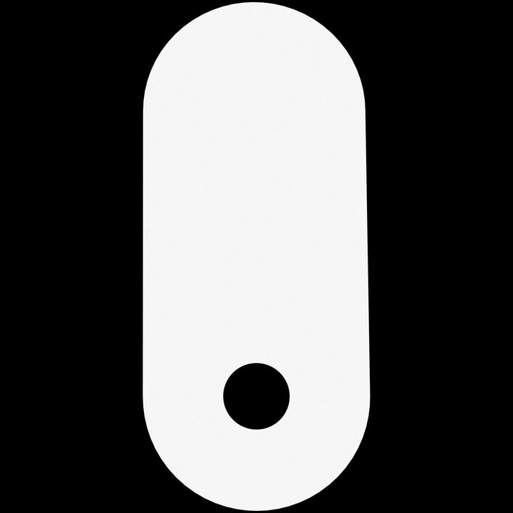 Calibo Crest 320mm Oval Back Plate Only | White