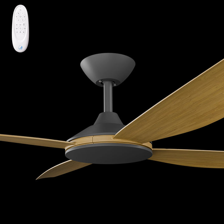 Calibo Vanga 56" DC Smart Ceiling Fan with Remote Control | Black and Teak