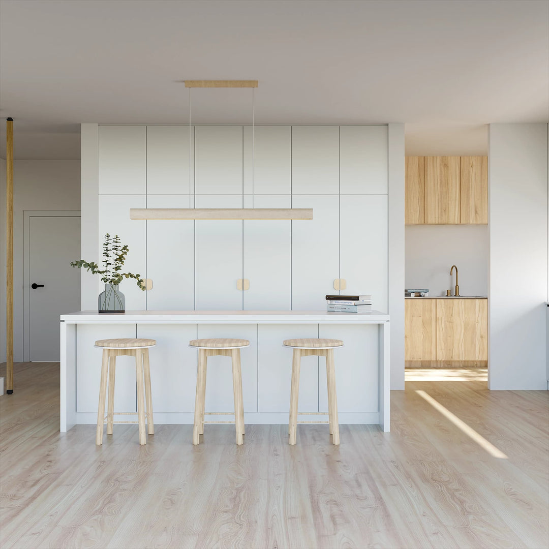 Calibo Inspire Crafted Travertine Tricolour LED Linear Pendant | Beige