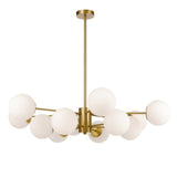 Telbix Marsten Gold Glass Pendant E27 | 12 Light